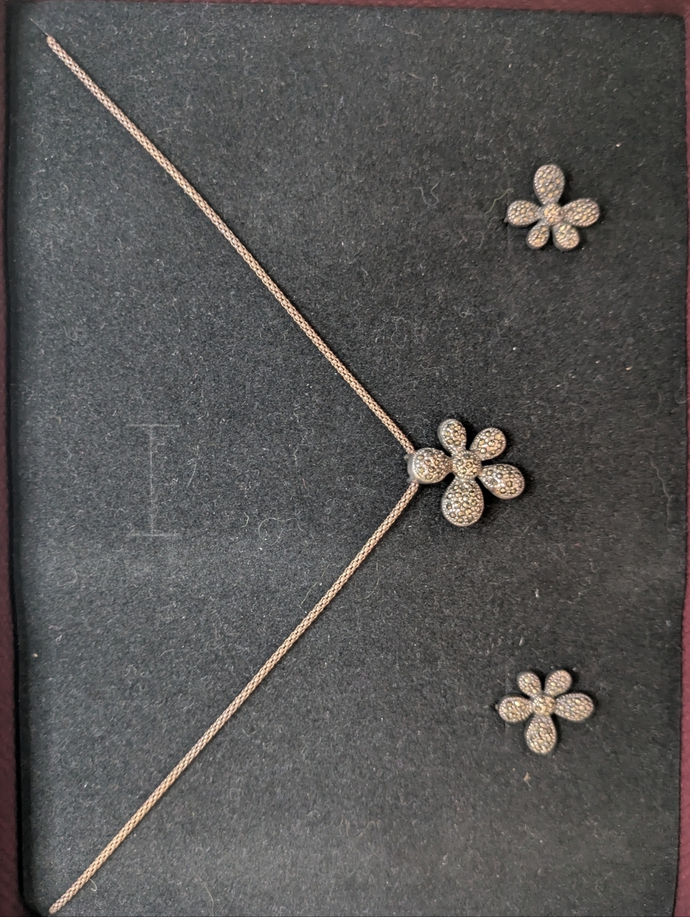 La'celet Jewelry Gallery Dainty Flower Pendant Necklace and Earrings Set